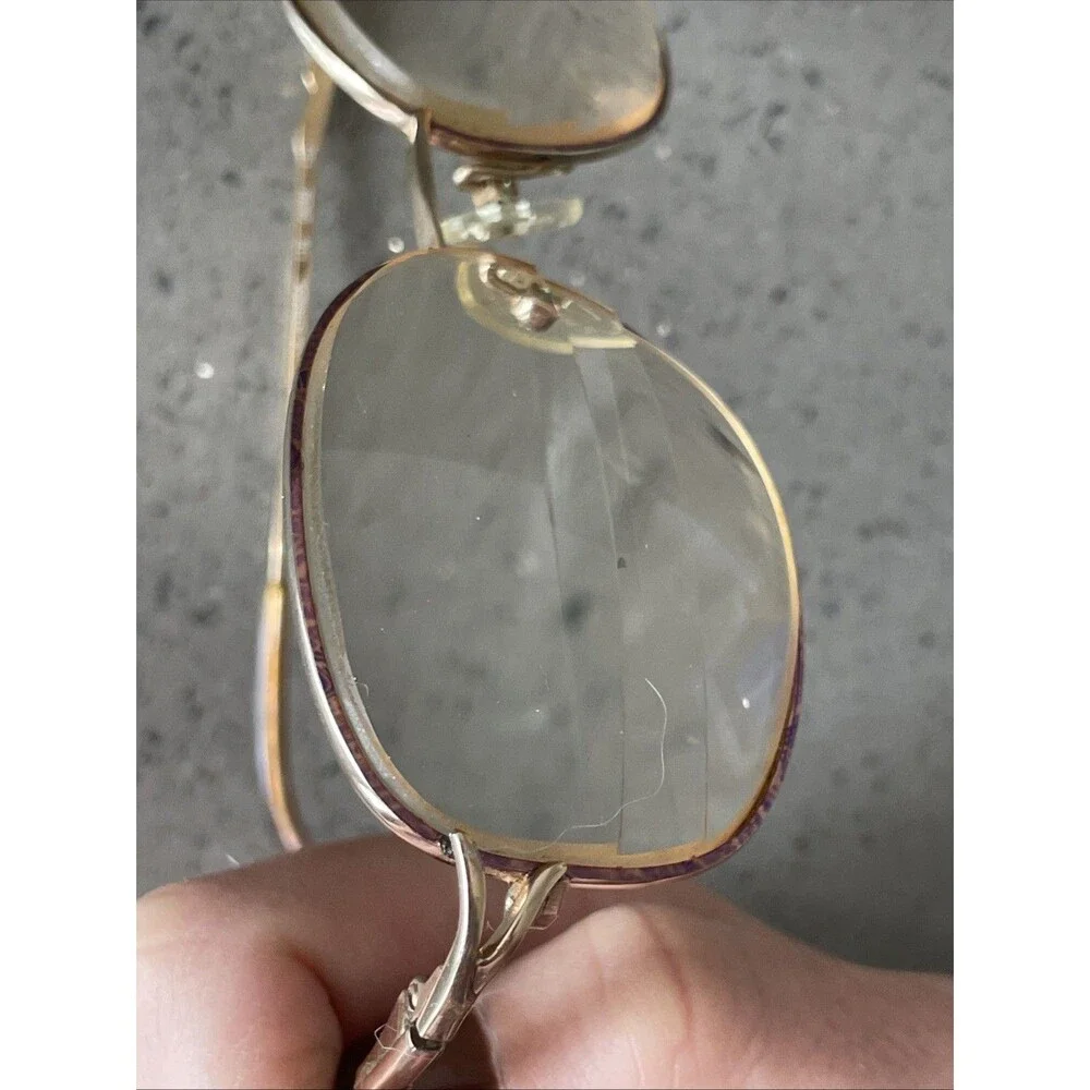 La Strada Eyeglasses Frames ONLY 118 0N3S Gold Metal 54-16-140 Full Rim pink